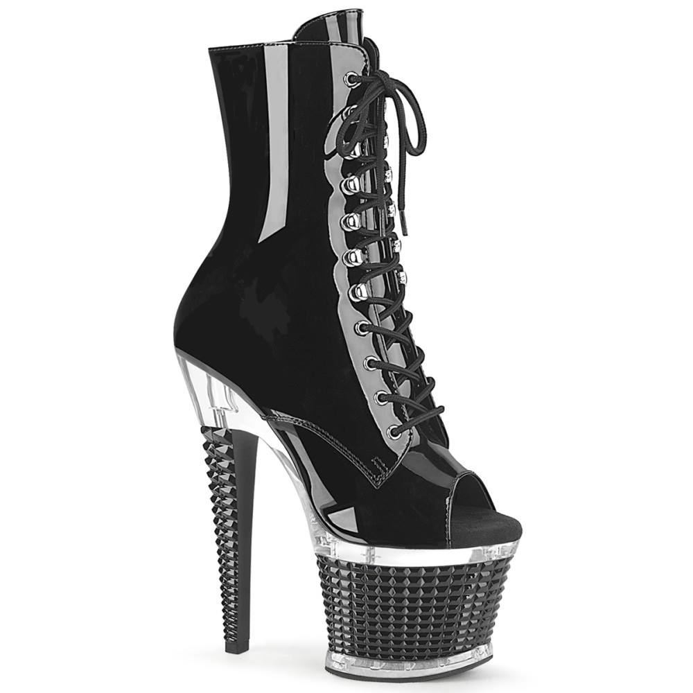 Pleaser - SPECTATOR1021 Bottes de plateforme, Pole dance chaussures - Noir/Transparent Product image